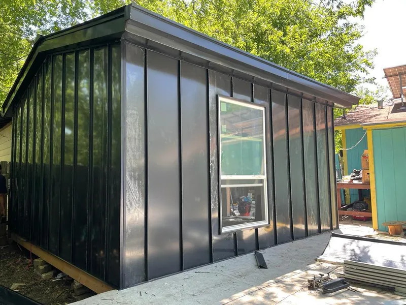 Black standing seam metal wall panels for Metal Roof Installation in Northampton